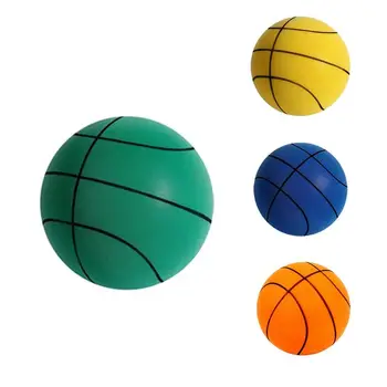 Детский баскетбол | Бесшумный молодежный тренировочный мяч на открытом воздухе | Мягкий надувной спортивный мяч, детский тренировочный мяч для похлопывания в помещении для детей